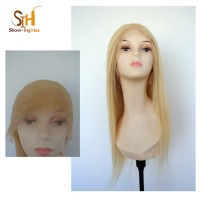 100% Human Hair Full Lace Wigs Color 613 Light Blond In Stock